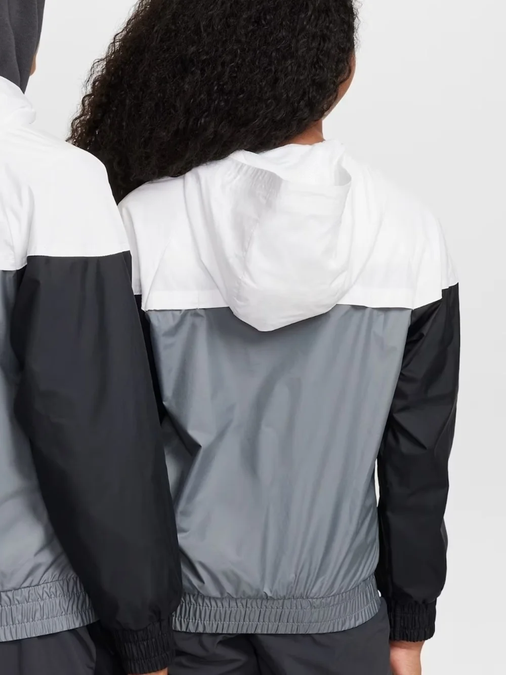 NWT Nike White, Gray & Black Colorblock Utility Windbreaker Jacket